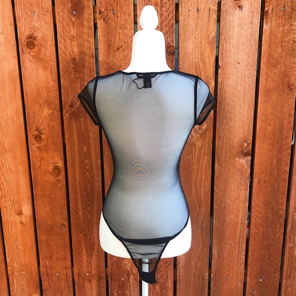 3/$30 💚 Victoria Secret - Black Sheer Bodysuit SM - Picture 7 of 10